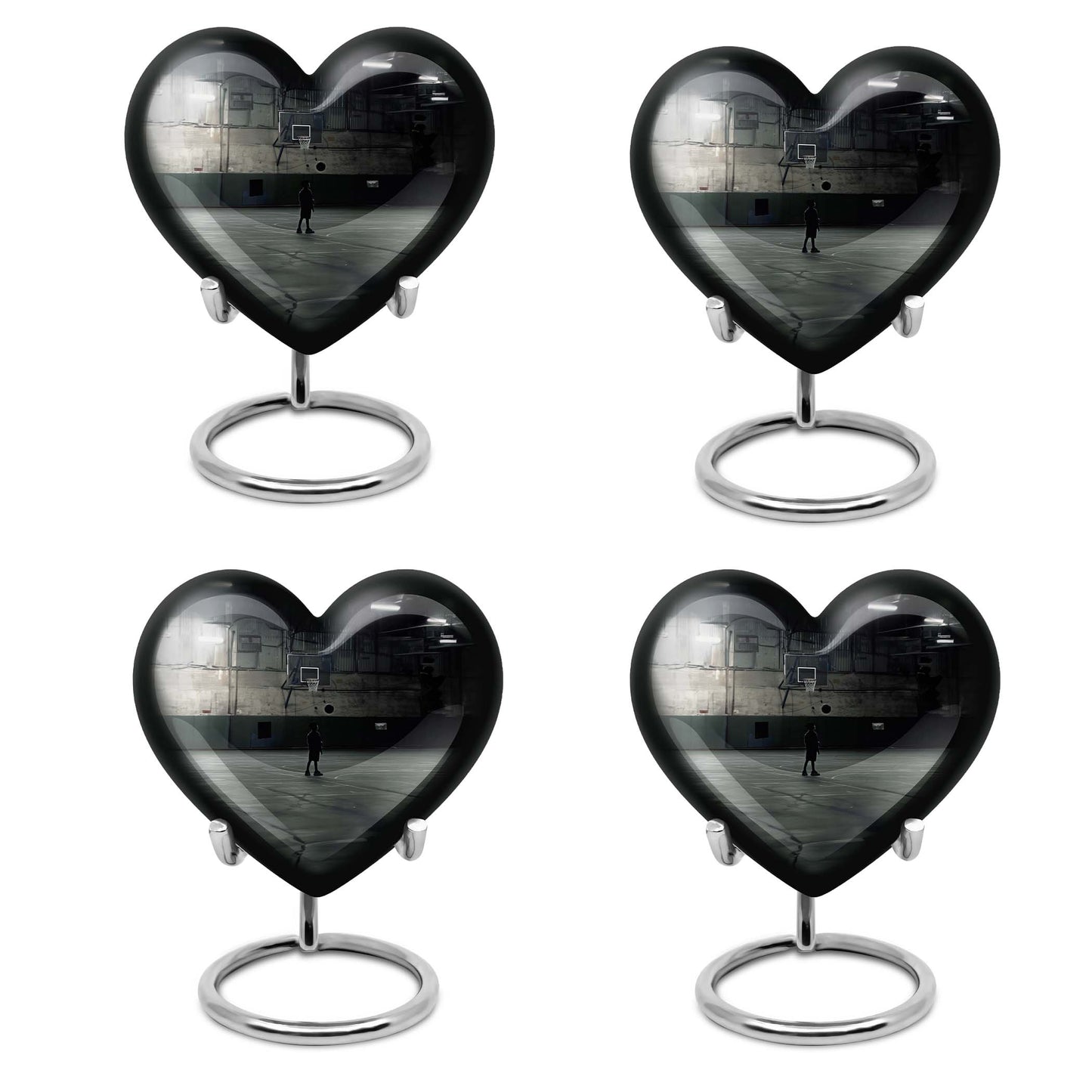 heart shaped basketball Urn