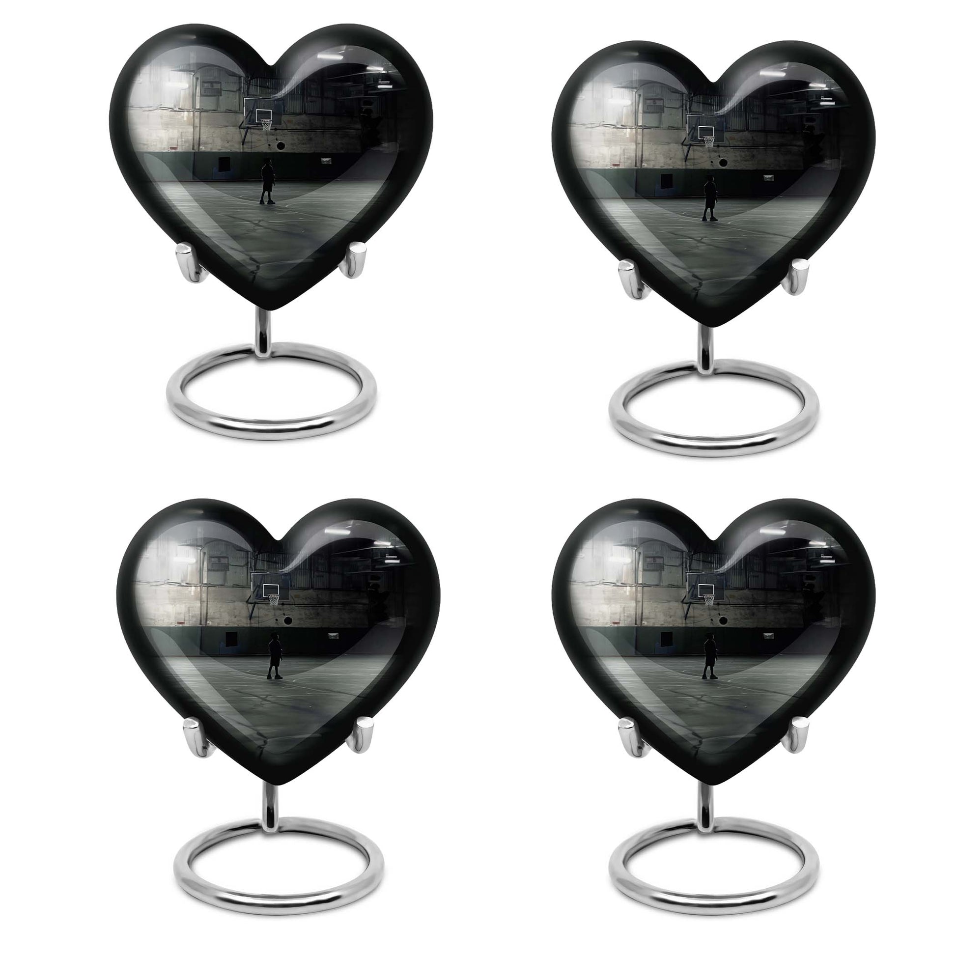 heart shaped basketball Urn