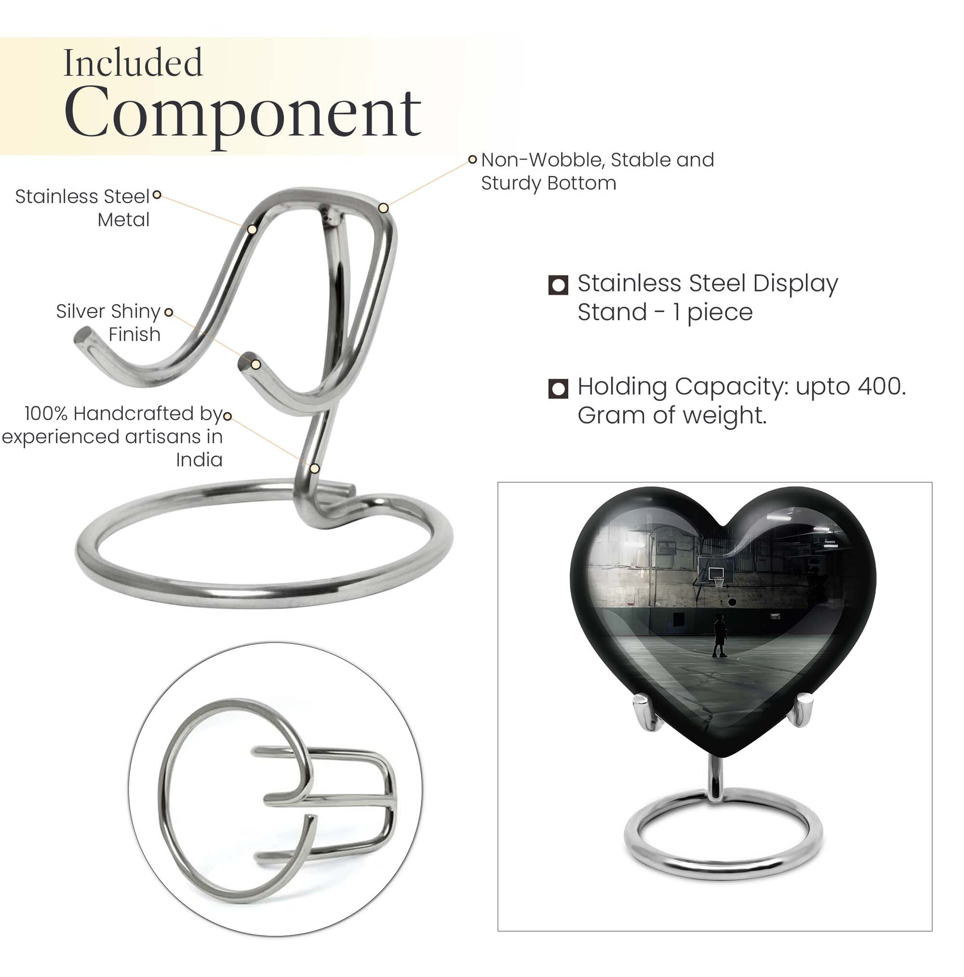 heart shaped basketball Urn