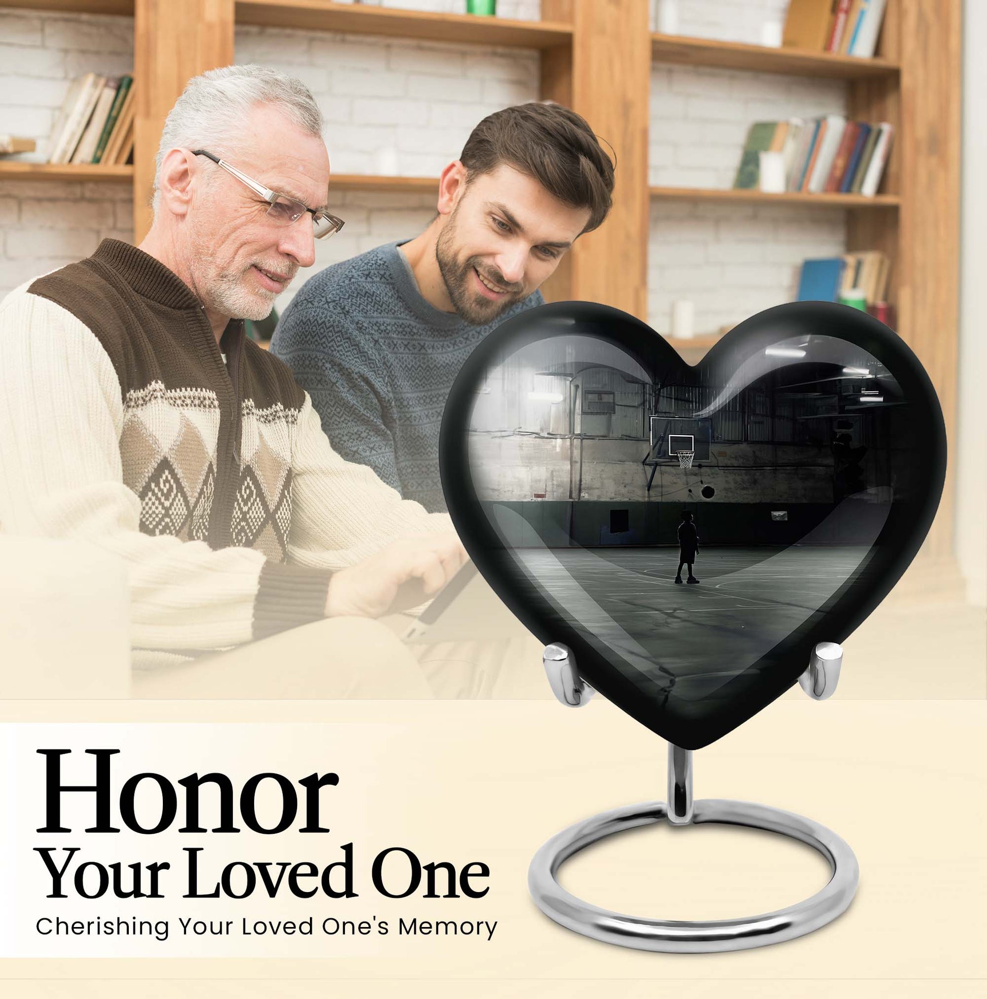 heart shaped basketball Urn