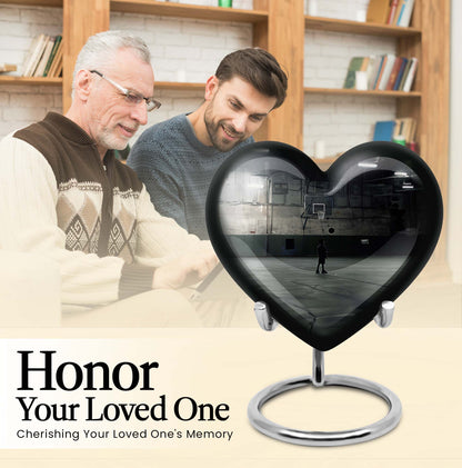 heart shaped basketball Urn