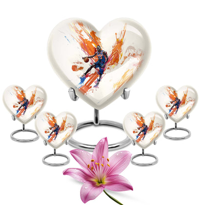 10 Inch heart-shaped basketball urn