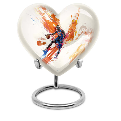 10 Inch heart-shaped basketball urn
