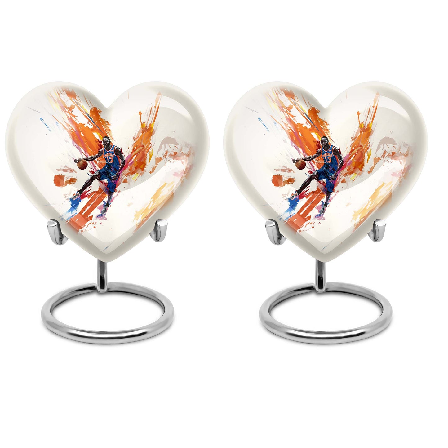 10 Inch heart-shaped basketball urn