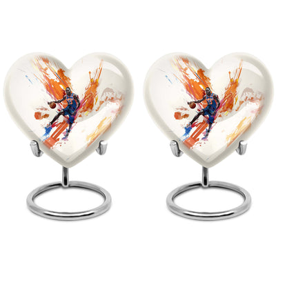 10 Inch heart-shaped basketball urn