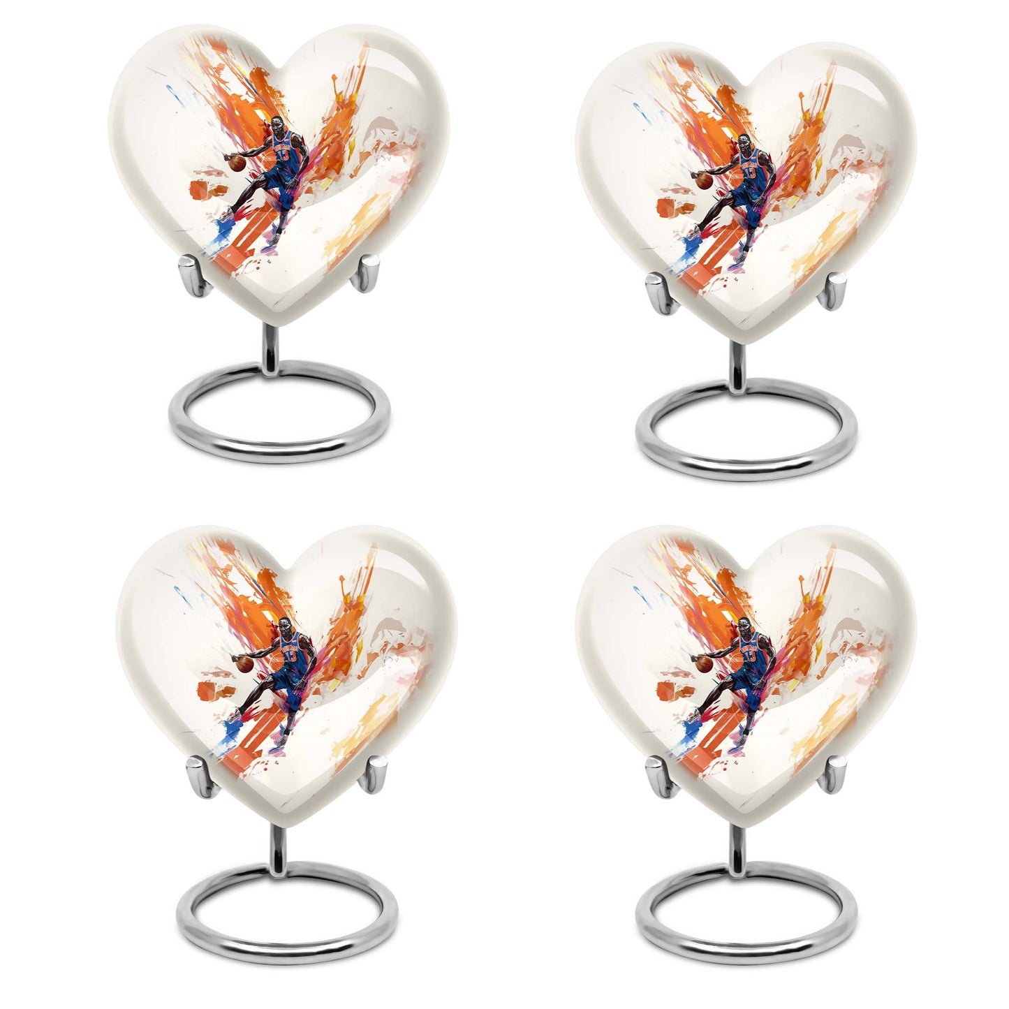 10 Inch heart-shaped basketball urn