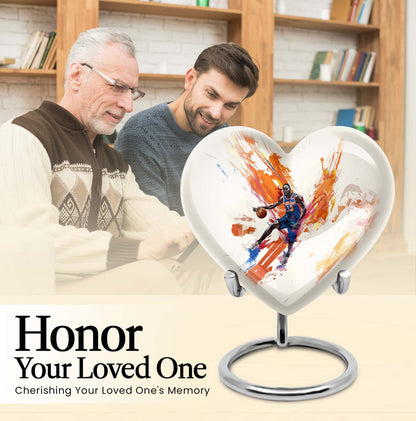 10 Inch heart-shaped basketball urn