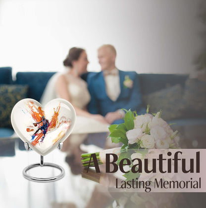 10 Inch heart-shaped basketball urn