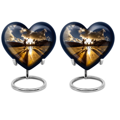 Heart-designed basketball urn for women's ashes