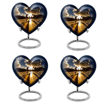 Heart-designed basketball urn for women's ashes