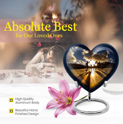 Heart-designed basketball urn for women's ashes
