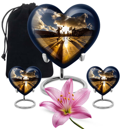 Heart-designed basketball urn for women's ashes