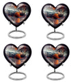 Heart-shaped basketball cremation urn 