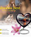 Heart-shaped basketball cremation urn 