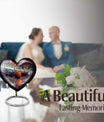 Heart-shaped basketball cremation urn 