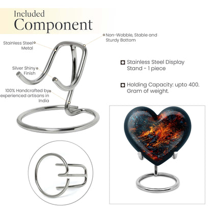 Abstract heart-shaped fire urn