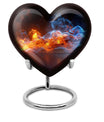 fire urn with heart design