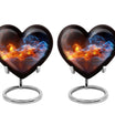 fire urn with heart design