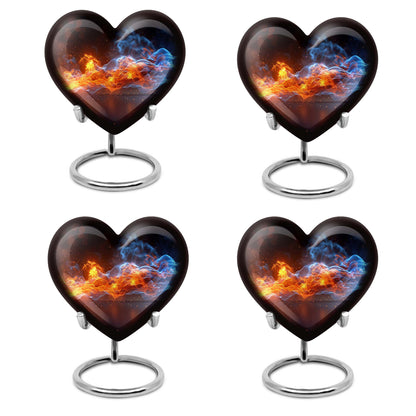 fire urn with heart design