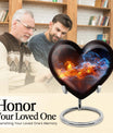 fire urn with heart design