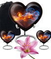 fire urn with heart design