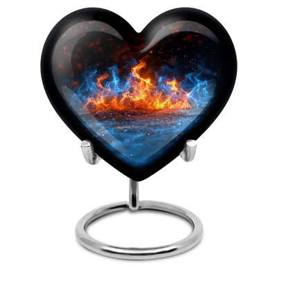  heart-shaped fire urn