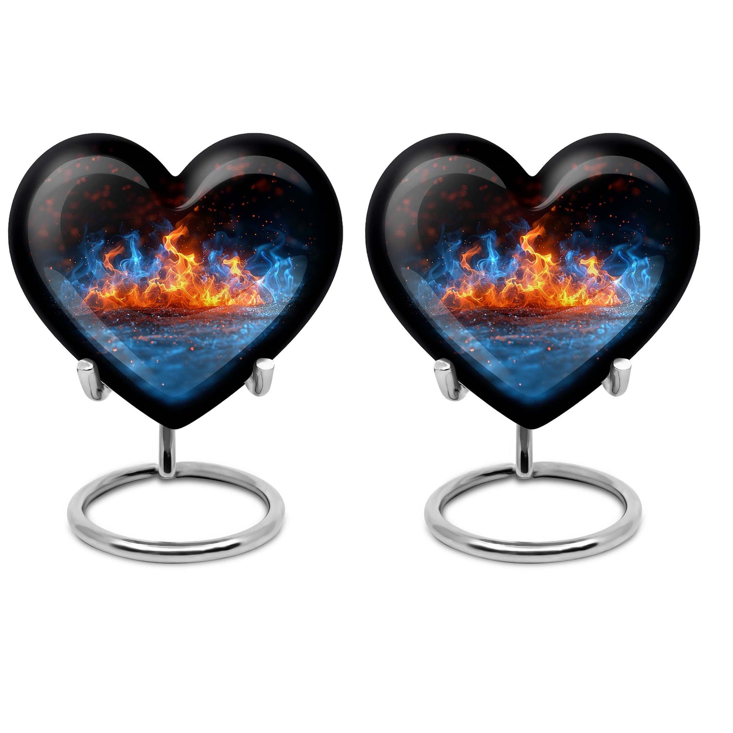  heart-shaped fire urn