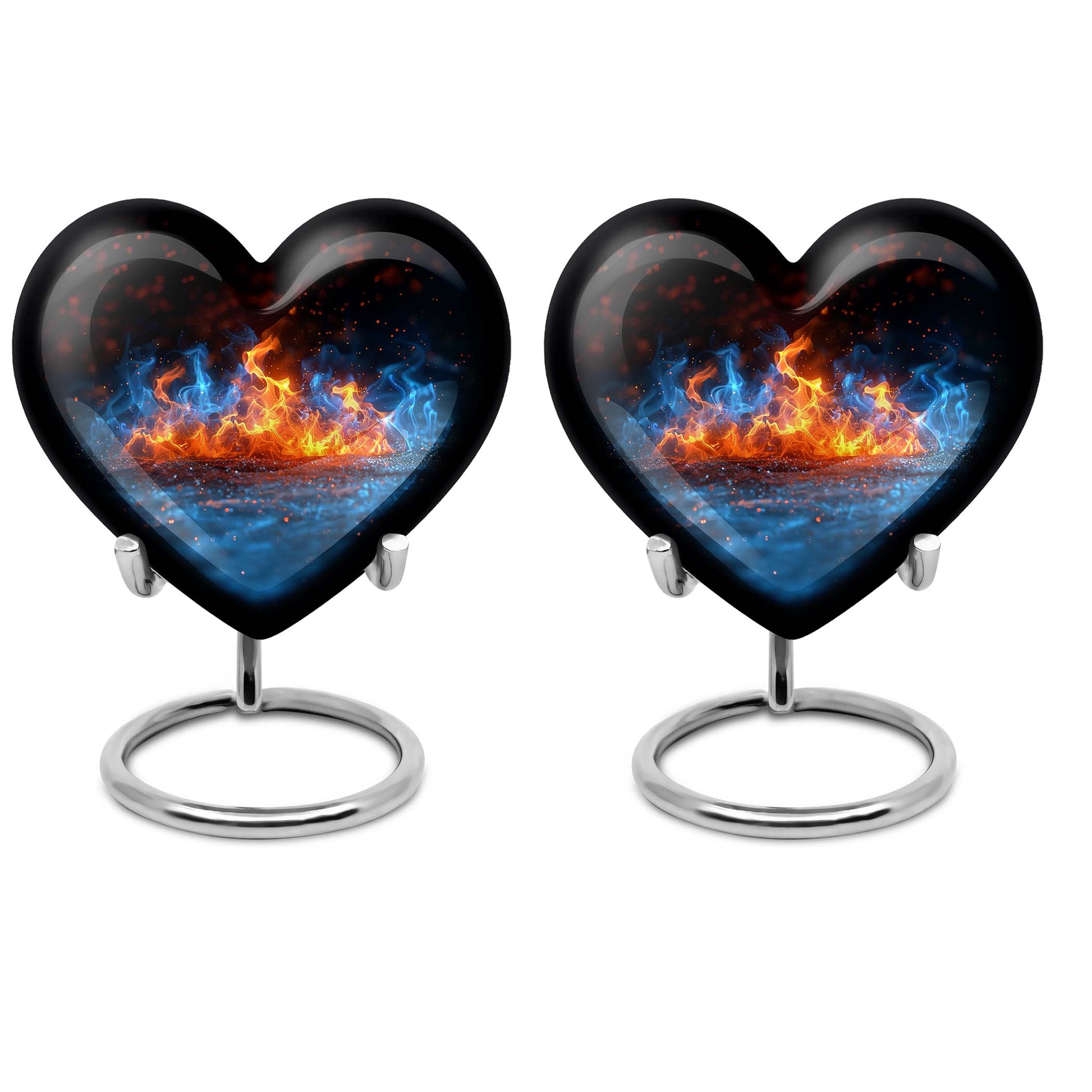  heart-shaped fire urn
