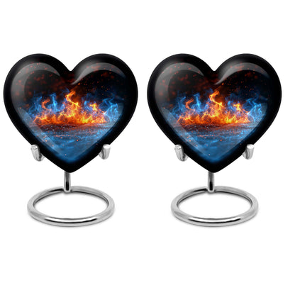  heart-shaped fire urn