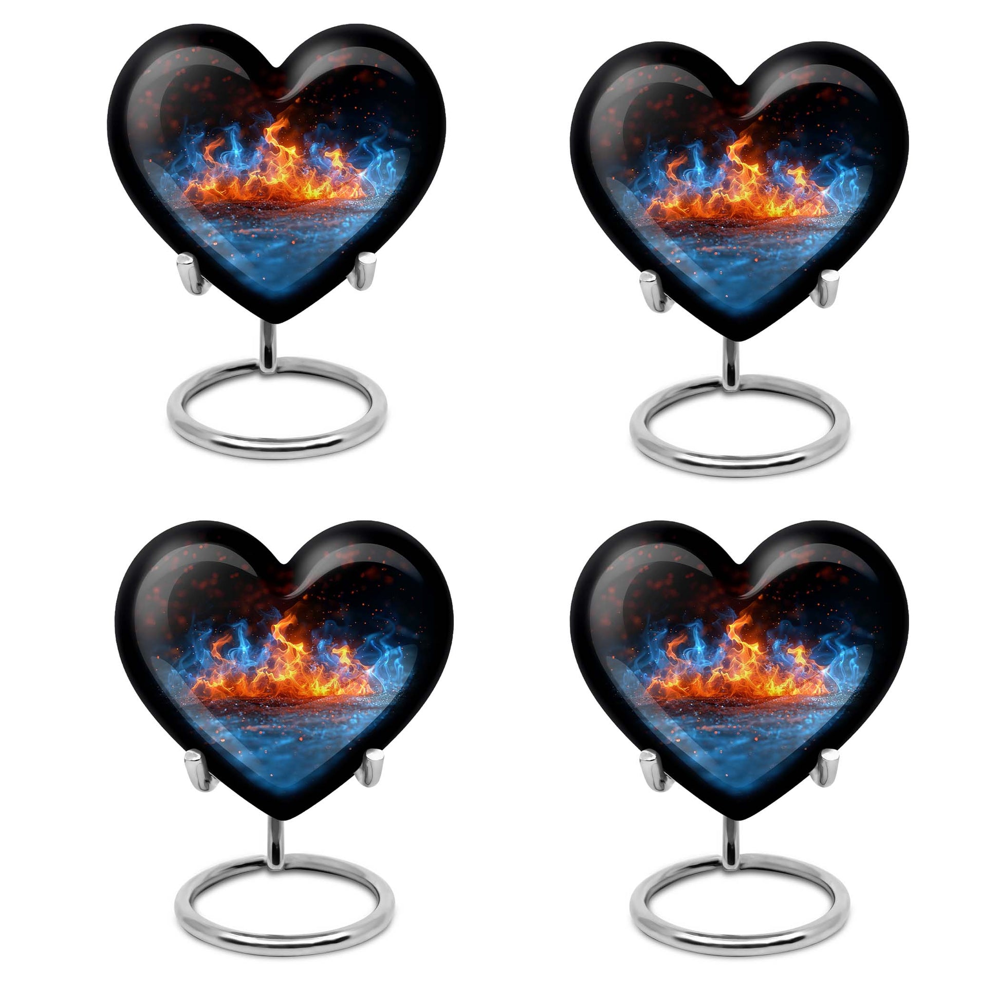  heart-shaped fire urn