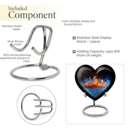 heart-shaped fire urn