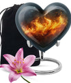 10-inch heart cremation urn, crafted 