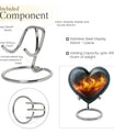 10-inch heart cremation urn, crafted 