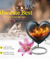 10-inch heart cremation urn, crafted 