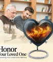 10-inch heart cremation urn, crafted 