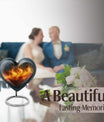 10-inch heart cremation urn, crafted 