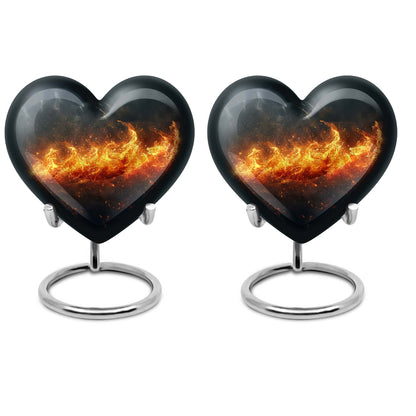 heart-shaped fire urn