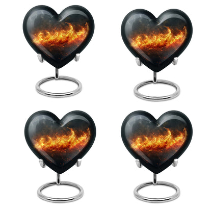 heart-shaped fire urn