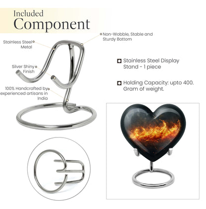 heart-shaped fire urn