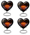 heart-shaped fire urn for cremation ashes