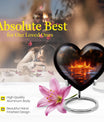 heart-shaped fire urn for cremation ashes