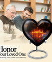 heart-shaped fire urn for cremation ashes