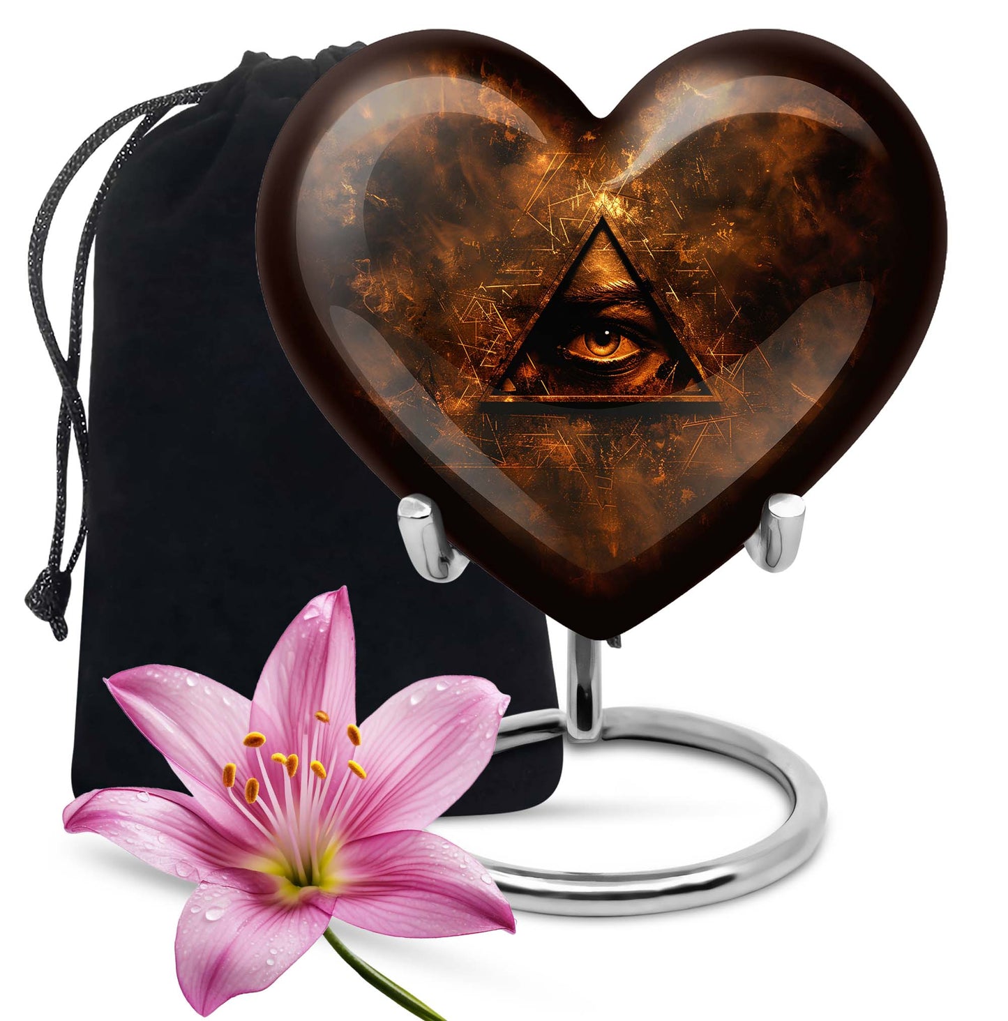heart-shaped Catholic urn