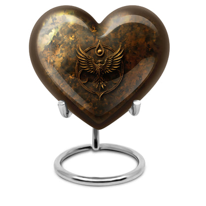 heart-shaped Catholic urn