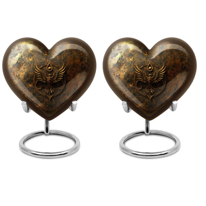 heart-shaped Catholic urn