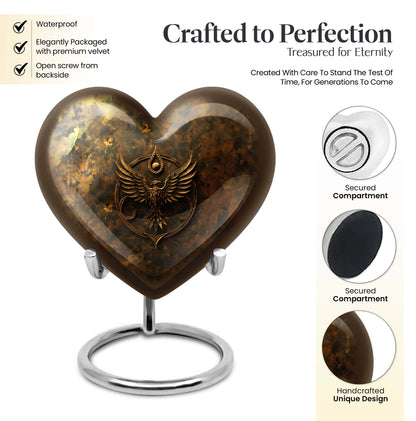 heart-shaped Catholic urn