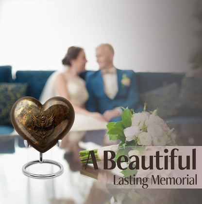 heart-shaped Catholic urn