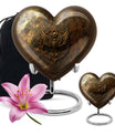 heart-shaped Catholic urn