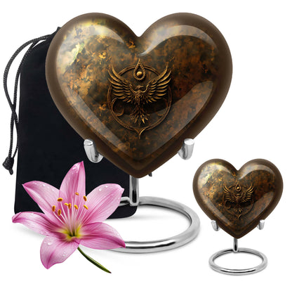 heart-shaped Catholic urn