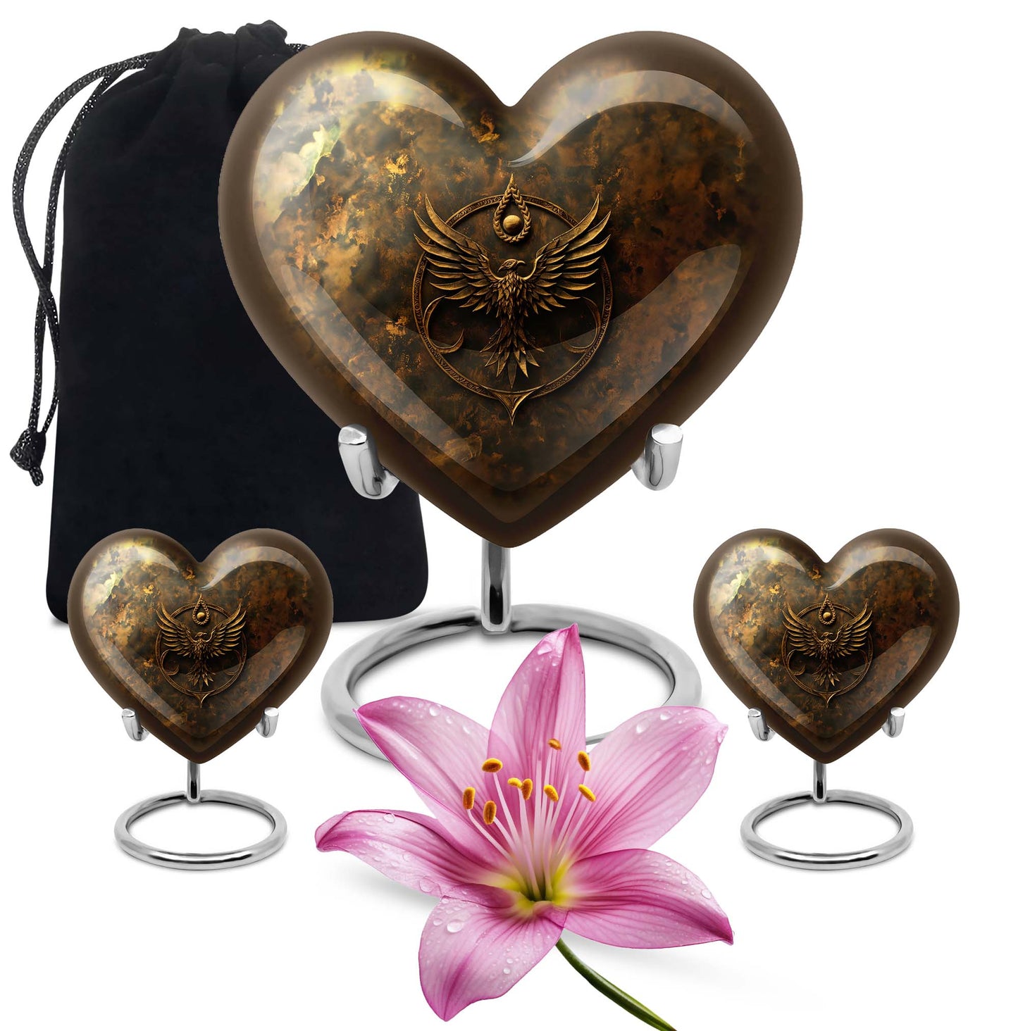heart-shaped Catholic urn